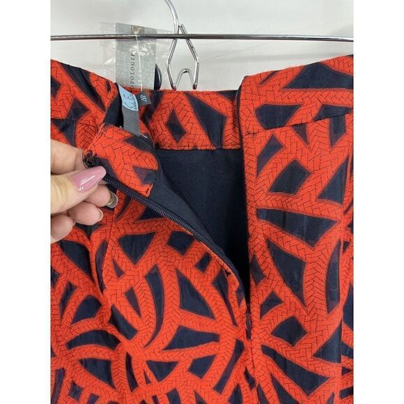 New Anthropologie Eva Franco Mariner Skirt Size 4 Petites Red Navy MSRP $140 - Picture 7 of 16